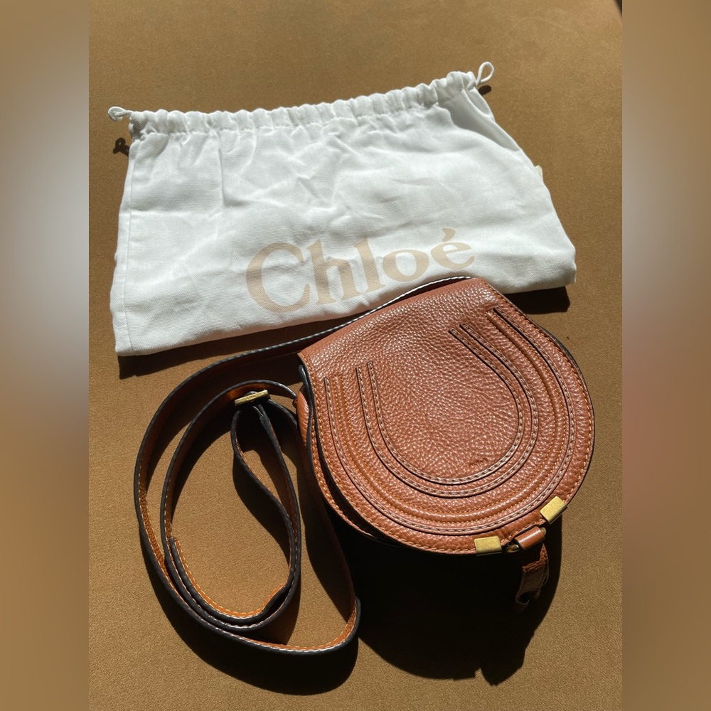 CHLOE Brown Leather Crossbody Bag